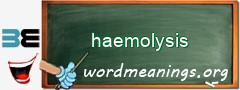 WordMeaning blackboard for haemolysis